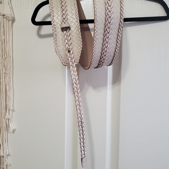 Anthropologie NWT Braided Wide Leather Beige Corset Belt Size XL - Picture 4 of 7